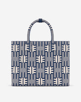 FEI Jacquard Knit Medium Tote Bag - Navy