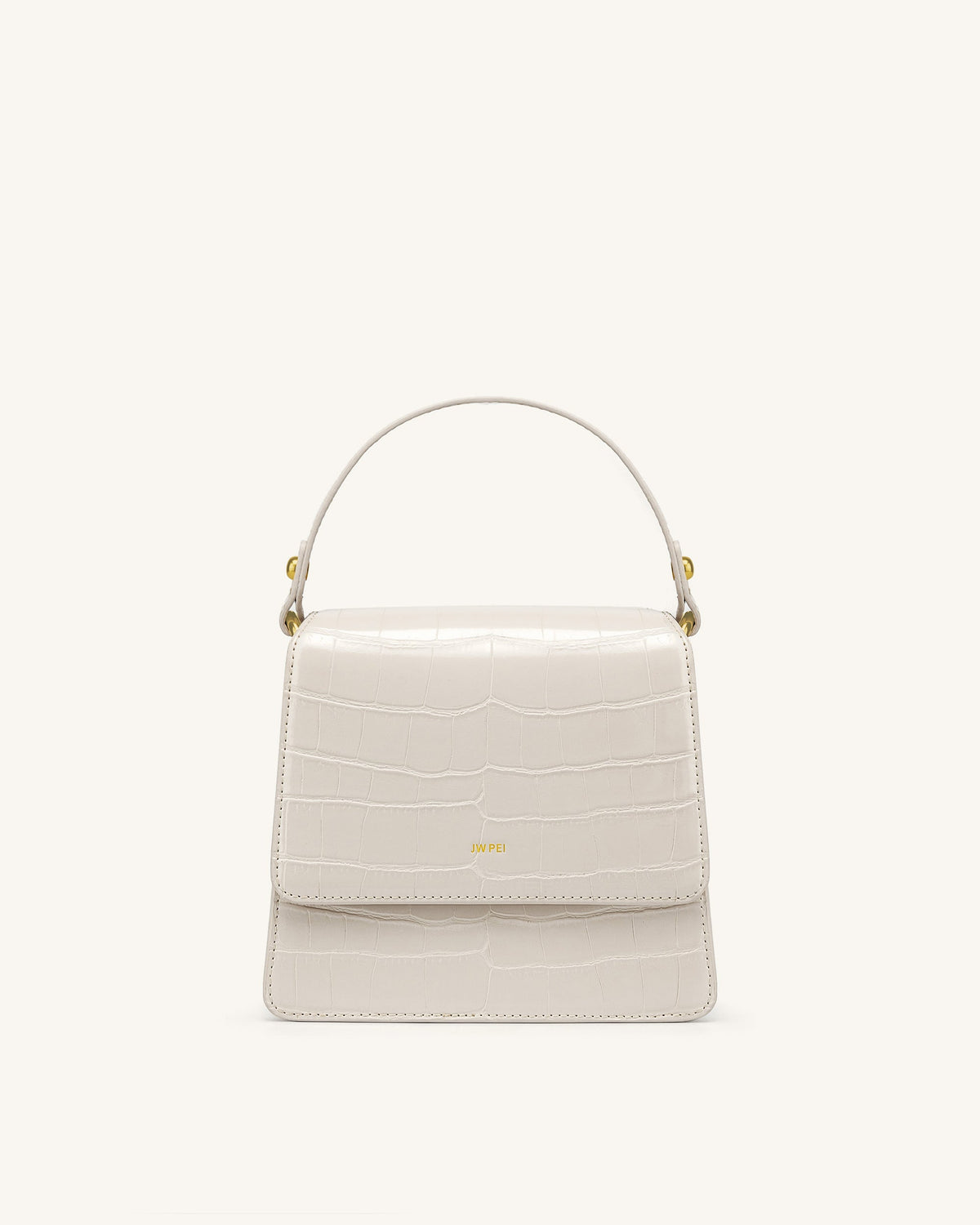 FAE Top Handle Crossbody - Ivory Croc